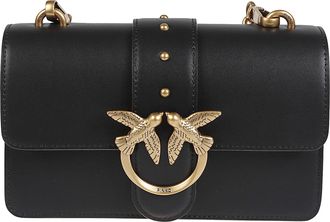 Pinko Love One Mini Rectangular Leather Shoulder Bag