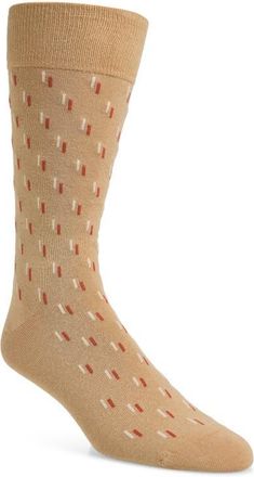 Cole Haan Dash Cotton Blend Dress Socks in Tan at Nordstrom