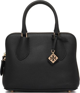 Tory Burch Mini Swing Satchel Tas - Dames - Handtassen - Zwart - ONE Size - Leer - Tassen