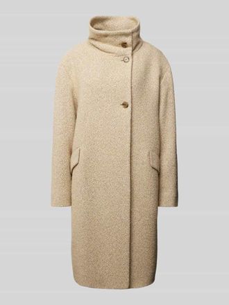 HUGO BOSS Mantel mit Stehkragen Modell Coppedea in Beige, Gr&ouml;&szlig;e 32