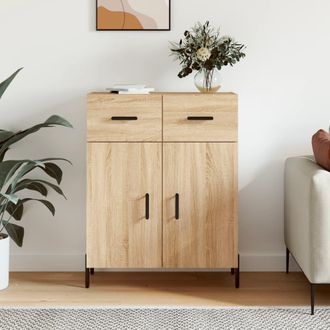 vidaXL Aparador De Madera De Ingenier&iacute;a Roble Sonoma 69,5x34x90 Cm Vidaxl