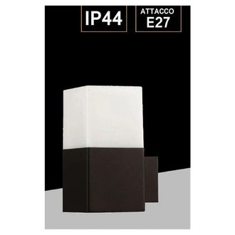 Trade Shop Trade Shop Traesio - Trade Shop - Applique A Muro Per Esterno Lampada Da Parete In Alluminio Attacco E27 Ip44 B160 - Negro