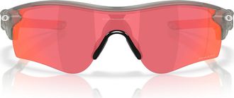 Oakley 38mm RadarLock Path Wrap Sunglasses in Shiny Grey/Coral at Nordstrom
