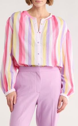 Maje Chi Chi Stripe Button-Up Shirt in Assorted at Nordstrom Rack, Size 1 (Fits Like 2-4 Us)