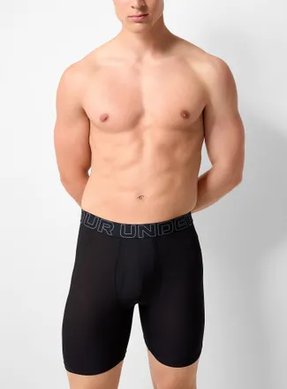 Under Armour Mens 6 micro-perforated performance boxer briefs Boxerjock 3-pack