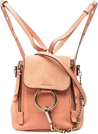 Chlo&eacute; Pre-owned Backpacks, female, Pink, Size: ONE SIZE Pre-owned Mini Faye Backpack