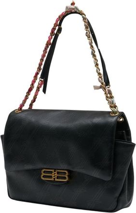 Balenciaga Womens Darling Shoulder Bag Black Calfskin