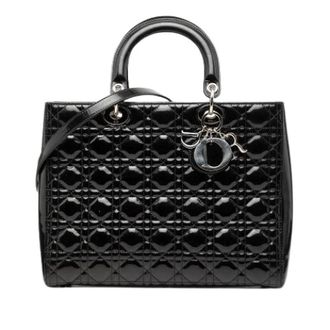 Dior Pre-owned Lady Dior Handbag - Dames - Pre-owned - Zwart - Maat: ONE Size Leer