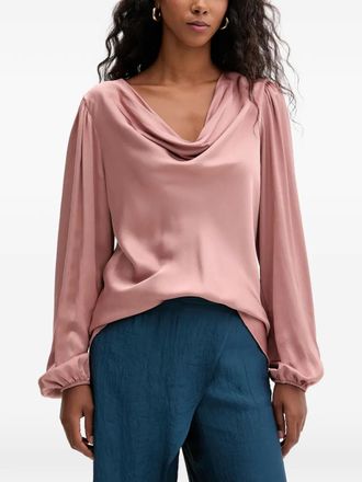Fracomina Blusa con scollo a cappuccio - Rosa
