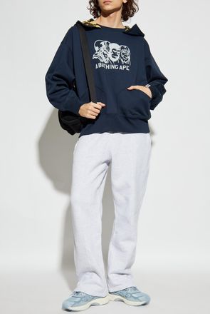 A Bathing Ape Sweatshirt With Logo, Mens, Navy Blue