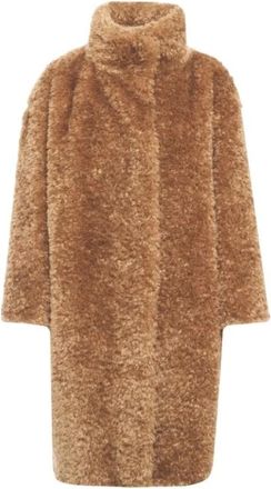 Herno Cappotto monopetto effetto shearling - - Jackets - Donna - Marrone - L