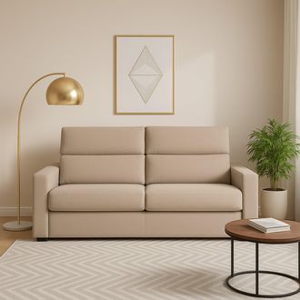 Dmora Sof&aacute; Fijo 2 Plazas Vialfre, Desenfundable, Hidr&oacute;fugo, Hecho En Italia, Lavable, 180x95x100h Cm, Gris Tortora