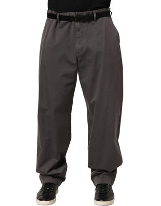 Dolce & Gabbana Cotton Straight-Leg Trousers - Gray