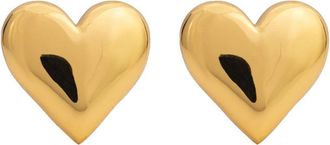 Federica Tosi Gold-coloured Earrings With Heart Design In Bronze Woman
