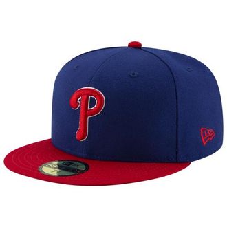 New Era Womens Philadelphia Phillies Phillies 59Fifty Authentic Cap - Adult Red/Royal Size 6 7/8
