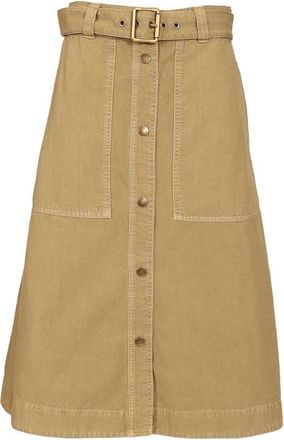 Moncler Rokken - Dames - Spijkerrokken - Beige - XS - Katoen - Rokken