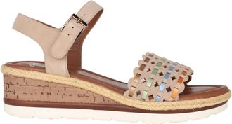Ara Comfortabele Beige Mix Damessandaal - Dames - Sleehakken - Veelkleurig - 41 EU - Schoenen