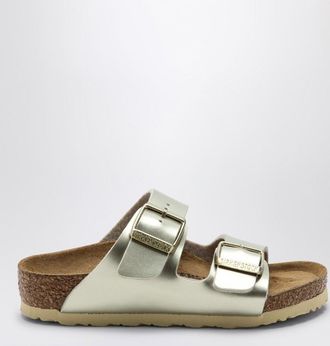 Birkenstock Slide Arizona Birko-Flor metallic gold
