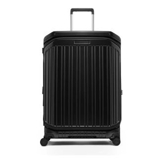 Piquadro Koffers, unisex, Zwart, ONE Size, Polyester, PQ-Light Grote Uitzetbare Koffer met Harde Schaal