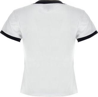 Ganni Bear-Print Organic Cotton T-Shirt - White