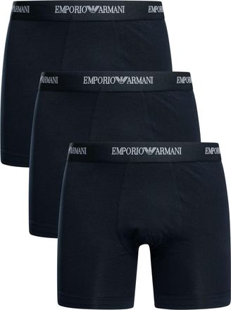 Emporio Armani Set Van 3 Stretch Boxershorts, Blauw