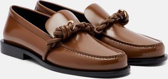 Jil Sander Tangle leather loafers