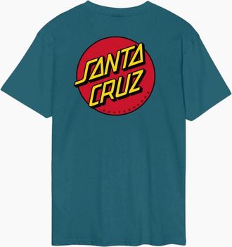 Santa Cruz Mens Santa Cruz Mens Classic Dot Short Sleeve T-Shirt - Blue/Green - Size: 38