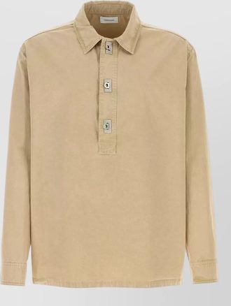 Ferragamo cotton blend shirt long sleeves design