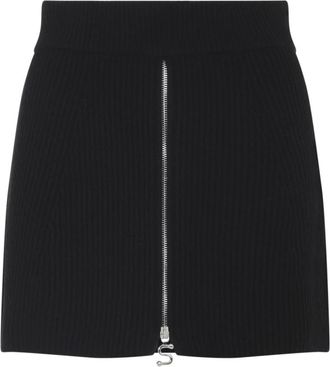 Sportmax Zwarte wol-kasjmier rok Aw 25 - Dames - Korte rokken - Zwart - M - Wol - Rokken