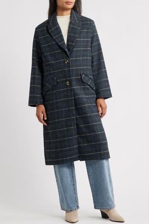 Wit & Wisdom Plaid Coat in Blue Stone Multi at Nordstrom Rack, Size X-Large