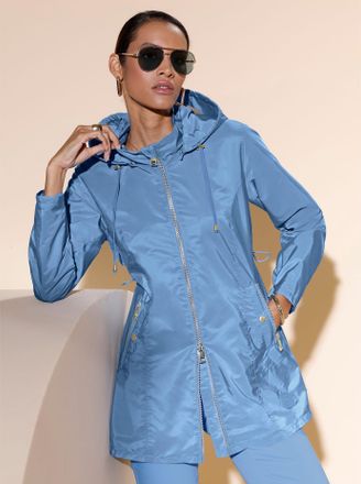 Cr&eacute;ation L Langjacke CREATION L, Damen, Gr. 36, himmelblau, 100% Polyester, unifarben, Jacken Langjacke