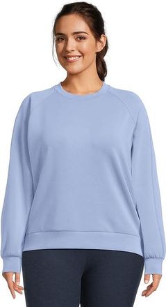 Prana Shea Crewneck Womens Sweatshirt Blue Vibes : LG (Womens 12-14), Modal/Polyester/Spandex