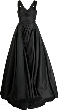 Zuhair Murad cut-out taffeta gown - women - Silk - 38 - Black