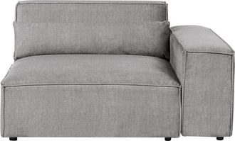 Beliani Beliani - Modern Corner Section 1-Seat Sofa Module Fabric Upholstery Grey Hellnar