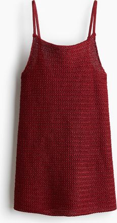 H&M Strandkleid aus strukturiertem Strick - Red