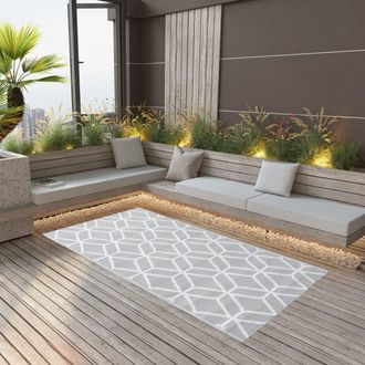 vidaXL Alfombra De Exterior Pp Arakil Gris 190x290 Cm Vidaxl