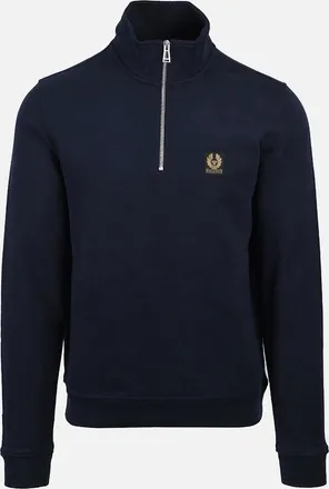Belstaff Mens Belstaff Half Zip Sweatshirt Dark Ink - Navy - Size: 40