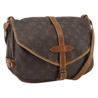Louis Vuitton Pre-owned Cross Body Bags, female, Brown, Size: ONE SIZE Pre-owned Canvas Cross Body Bag