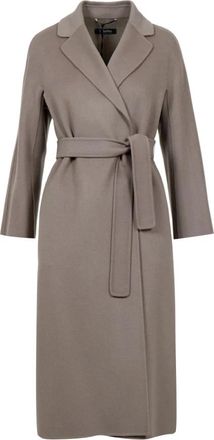 Max Mara Esturia Jas - Dames - Jas met riem - Grijs - M - Wol - Jassen
