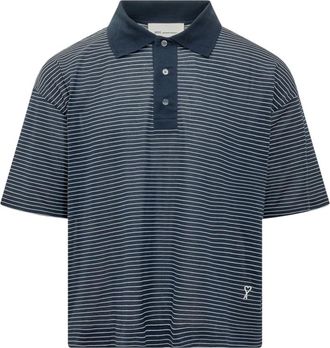 Ami De Coeur Polo - Heren - Polos - Zwart - XS - Katoen - Tops
