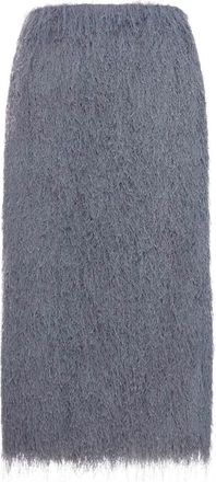 Dries Van Noten Gonna Midi Sokna In Tessuto Leggero Con Frange-Donna