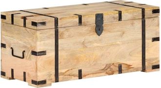 vidaXL Ba&uacute;l Madera Maciza De Mango 90x40x40 Cm Vidaxl