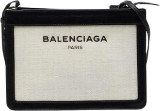Balenciaga Pre-owned Cross Body Bags, female, White, Size: ONE SIZE Pre-owned Vintage Cross Body Bag