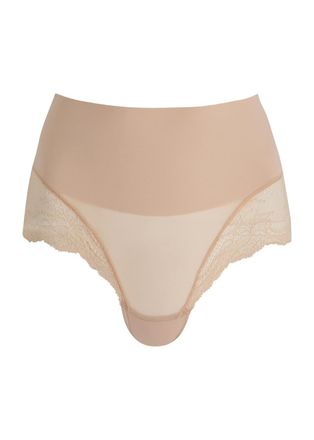 Spanx Undie-tectable Lace-trimmed Seamless Briefs - Nude - XL (UK16 /xl)