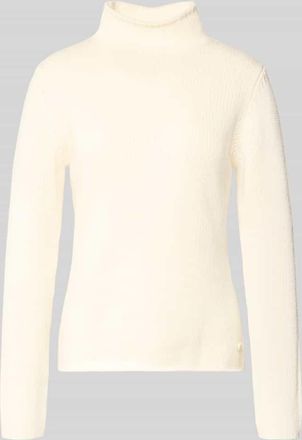 Fynch-Hatton Fynch-Hatton Strickpullover aus Lanawolle mit Stehkragen in Offwhite, Größe XXL