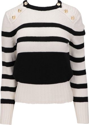 Isaia Womens White/Black Cardigan