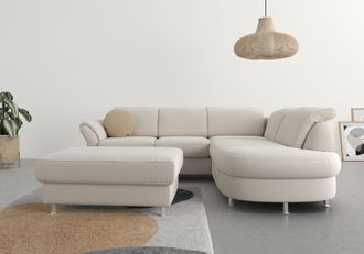 Sit&more Ecksofa »Apulia L-Form« wahlweise Bettfunktion, Bettkasten und Kopf- und Armteilverstellung