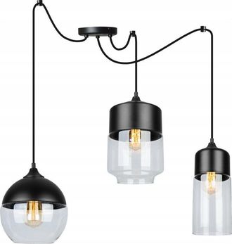 OEM Elegante L&aacute;mpara Colgante Ara&ntilde;a Con Pantalla De Cristal