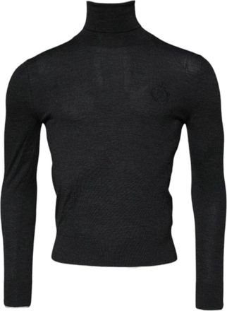 Dolce & Gabbana Turtleneck Pullover - Heren - Coltruien - Zwart - M - Wol - Truien & Vesten