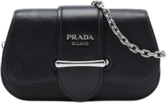 Prada Pre-owned Sidonie Crossbody Bag - Dames - Vintage Schoudertas - Zwart - ONE Size - Leer - Vintage